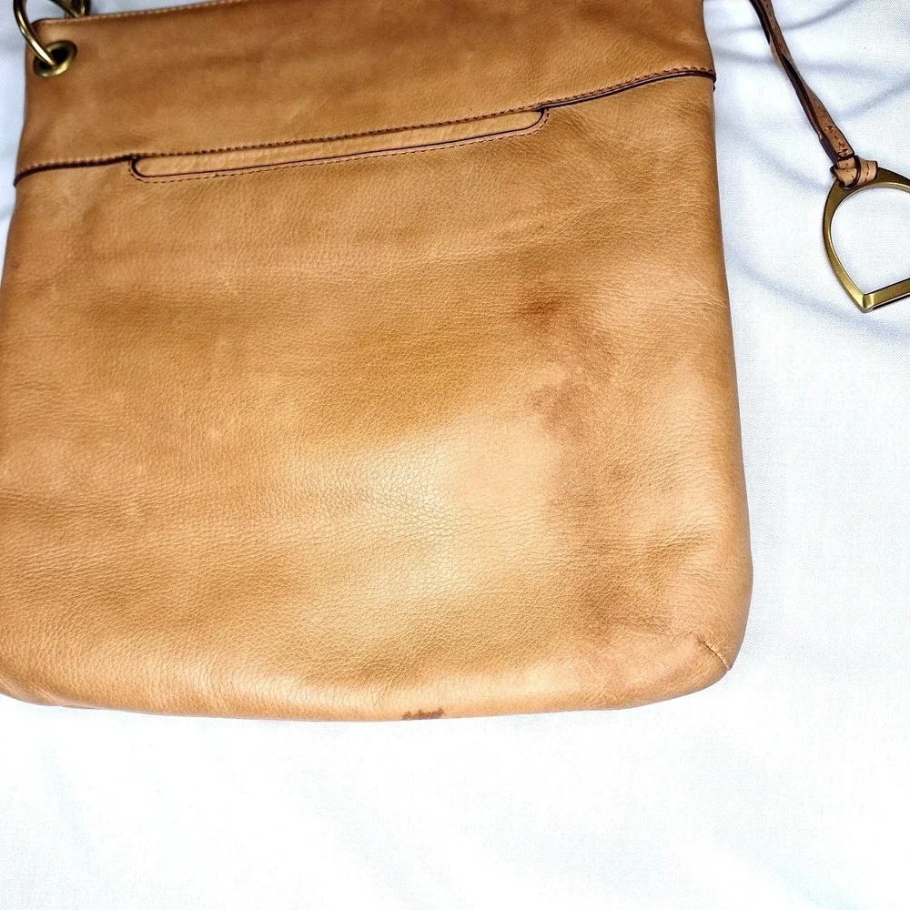 Margot New York Leather Messenger Hobo Handbag Purse‎ Cognac Shoulder Bag Brown